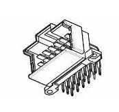 9-966140-3【TE-矩形连接器 - 针座，公插针】英氏电子